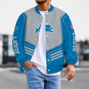 Limited Edition – Customized NFL Detroit Lions Satin Varsity & Baseball Jacket