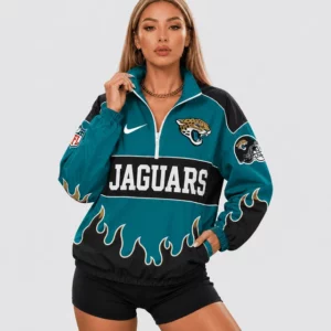 Limited Edition – Customized NFL Jacksonville Jaguars V-Neck Zipper Sweatshirt Jacket