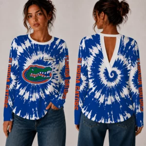 Limited Edition – Customized NCAA Florida Gators Women’s Back V-Cut Long-Sleeve Shirt
