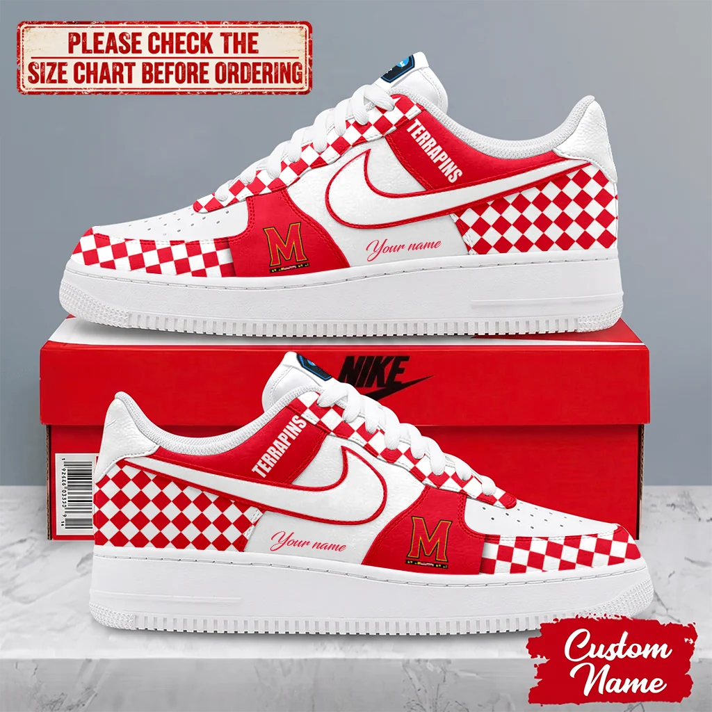 Limited Edition – Customized NCAA Maryland Terrapins Af1 Shoes