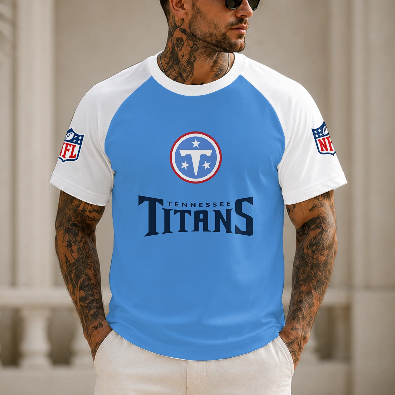 Limited Edition – Customized NFL Tennessee Titans Raglan Tee