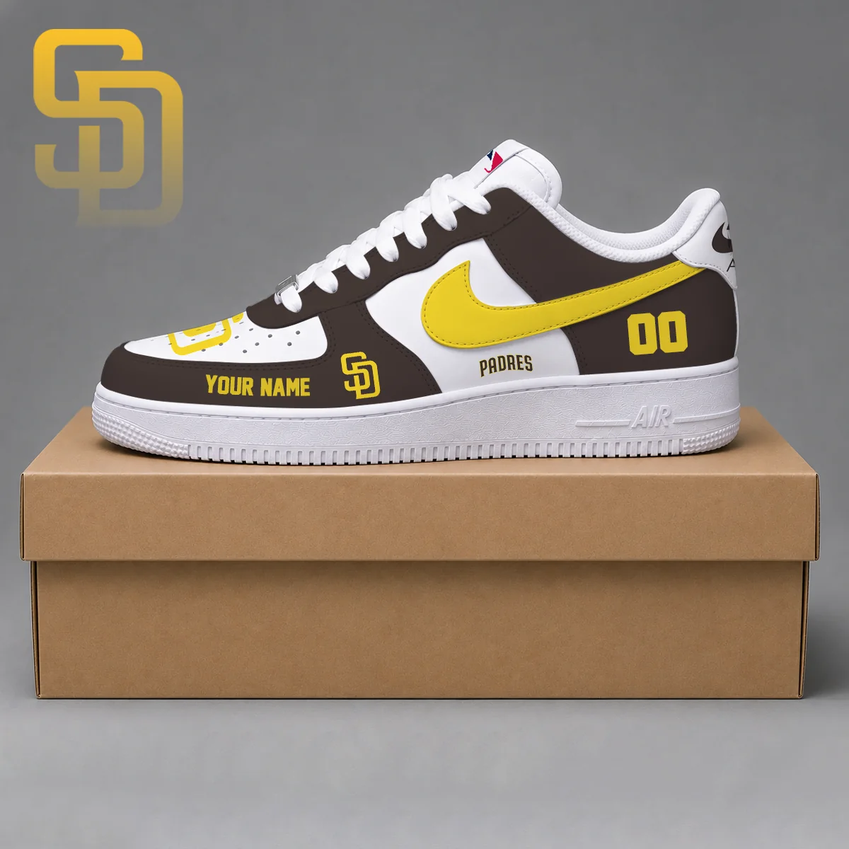 Limited Edition – Customized MLB San Diego Padres Af1 Shoes