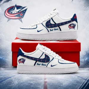 Limited Edition – Customized NHL Columbus Blue Jackets Af1 Shoes