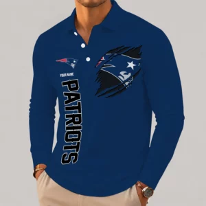 Limited Edition – Customized NFL New England Patriots Long Sleeve Polo Shirt