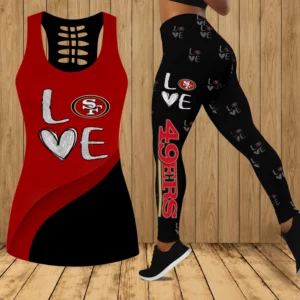 Limited Edition – Customized NFL San Francisco 49Ers Hollow Tank Top & Leggings Set