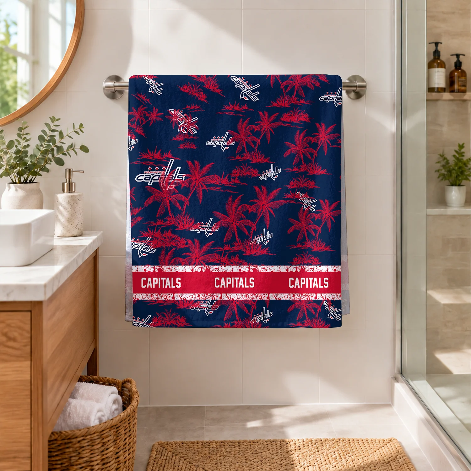 Limited Edition – Customized NHL Washington Capitals Beach Towel - Image 2