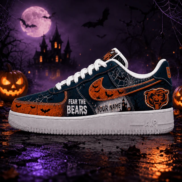 Limited Edition – Customized NFL Chicago Bears Halloween Air force 1 Shoes