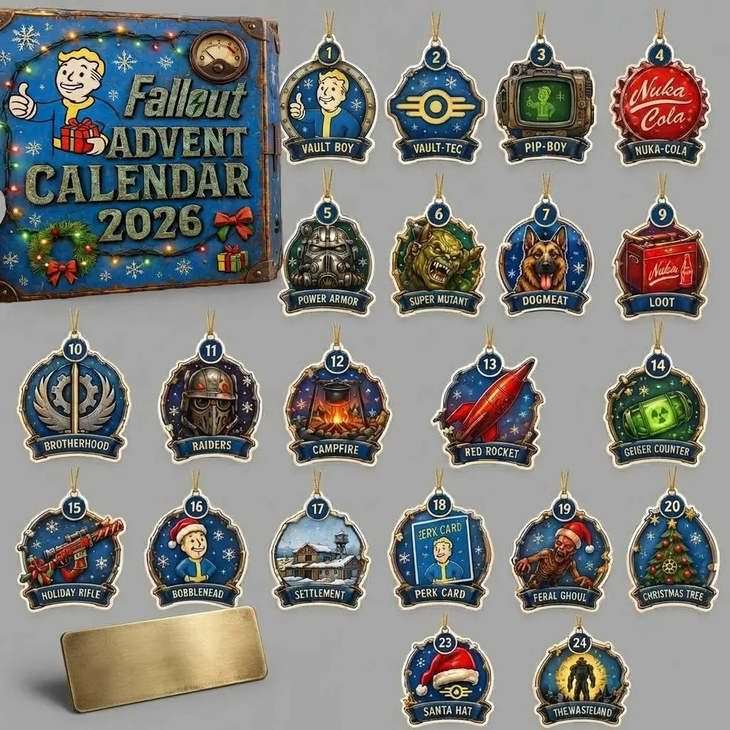 Fallout 2026 Advent Calendar Christmas Vault Boy Box Fallout Merch Gamer Gift For Him