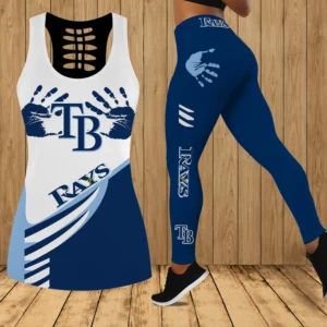 Limited Edition – Customized MLB Tampa Bay Rays Hollow Tank Top & Leggings Set