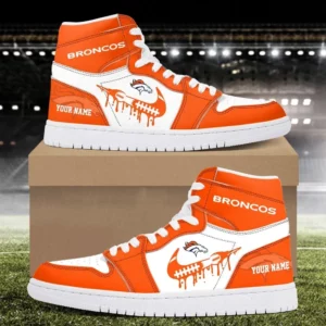 Limited Edition – Customized NFL Denver Broncos Air Jordan 1 Sneakers