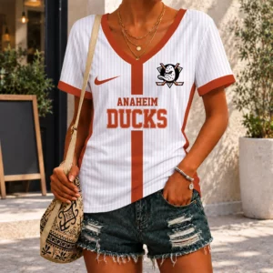Limited Edition – Customized NHL Anaheim Ducks V-Neck Female Shirt
