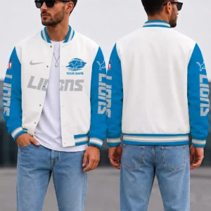 Limited Edition – Customized NFL Detroit Lions Satin Varsity & Baseball Jacket