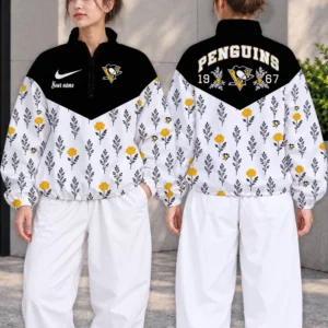 Limited Edition – Customized NHL Pittsburgh Penguins V-Neck Zipper Sweatshirt Jacket