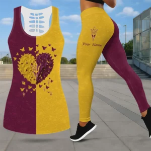 Limited Edition – Customized NCAA Arizona State Sun Devils Leggings & Hollow Tank Top Set