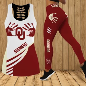 Limited Edition – Customized NCAA Oklahoma Sooners Hollow Tank Top & Leggings Set