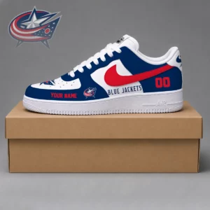 Limited Edition – Customized NHL Columbus Blue Jackets Af1 Shoes