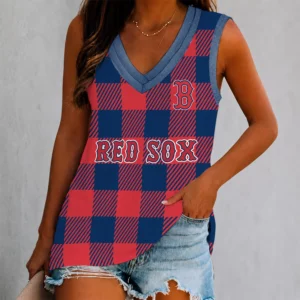 Limited Edition – Customized MLB Boston Red Sox Women’s V-Neck Tank Top