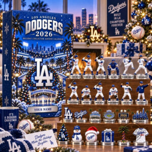 Personalized Los Angeles Dodgers 2026 Dodgers Xmas Collector Advent Calendar Gifts