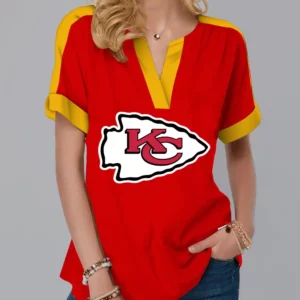 Limited Edition – Customized NFL Kansas City Chiefs V-Neck Female Shirt