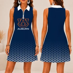 Limited Edition – Customized NCAA Auburn Tigers Women’s Zip Sleeveless Polo Dress