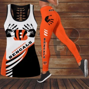 Limited Edition – Customized NFL Cincinnati Bengals Hollow Tank Top & Leggings Set
