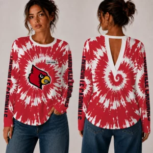 Limited Edition – Customized NCAA Louisville Cardinals Women’s Back V-Cut Long-Sleeve Shirt