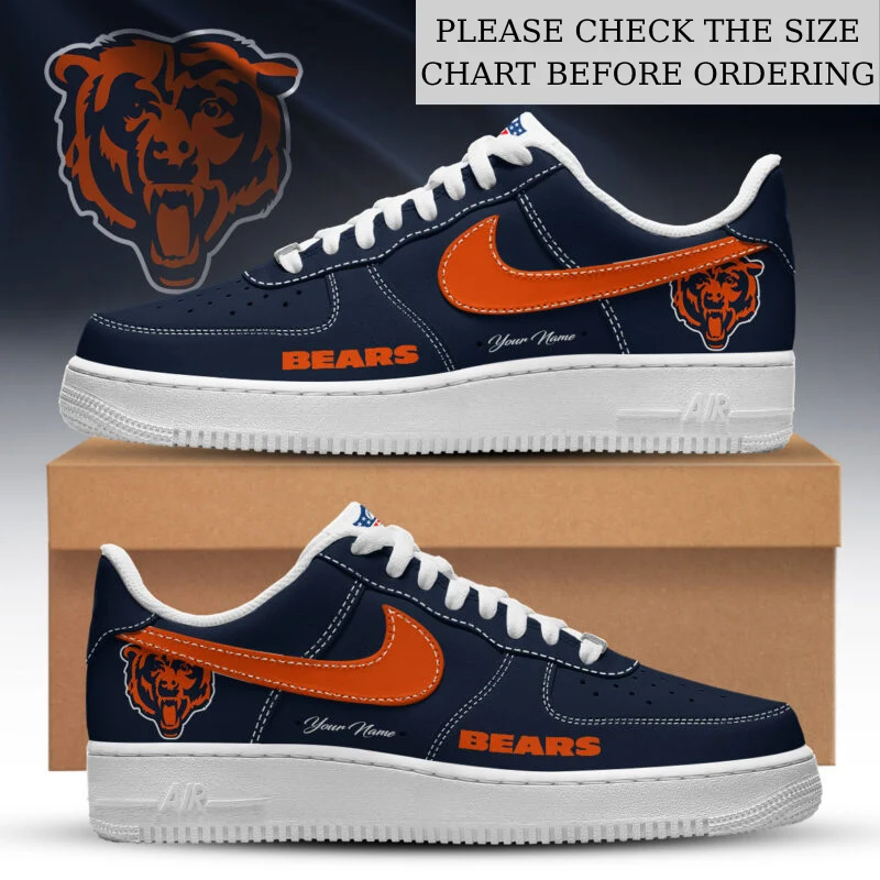Limited Edition – Customized NFL Chicago Bears Af1 Shoes