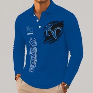 Limited Edition – Customized MLB Kansas City Royals Men’s Long Sleeve Polo