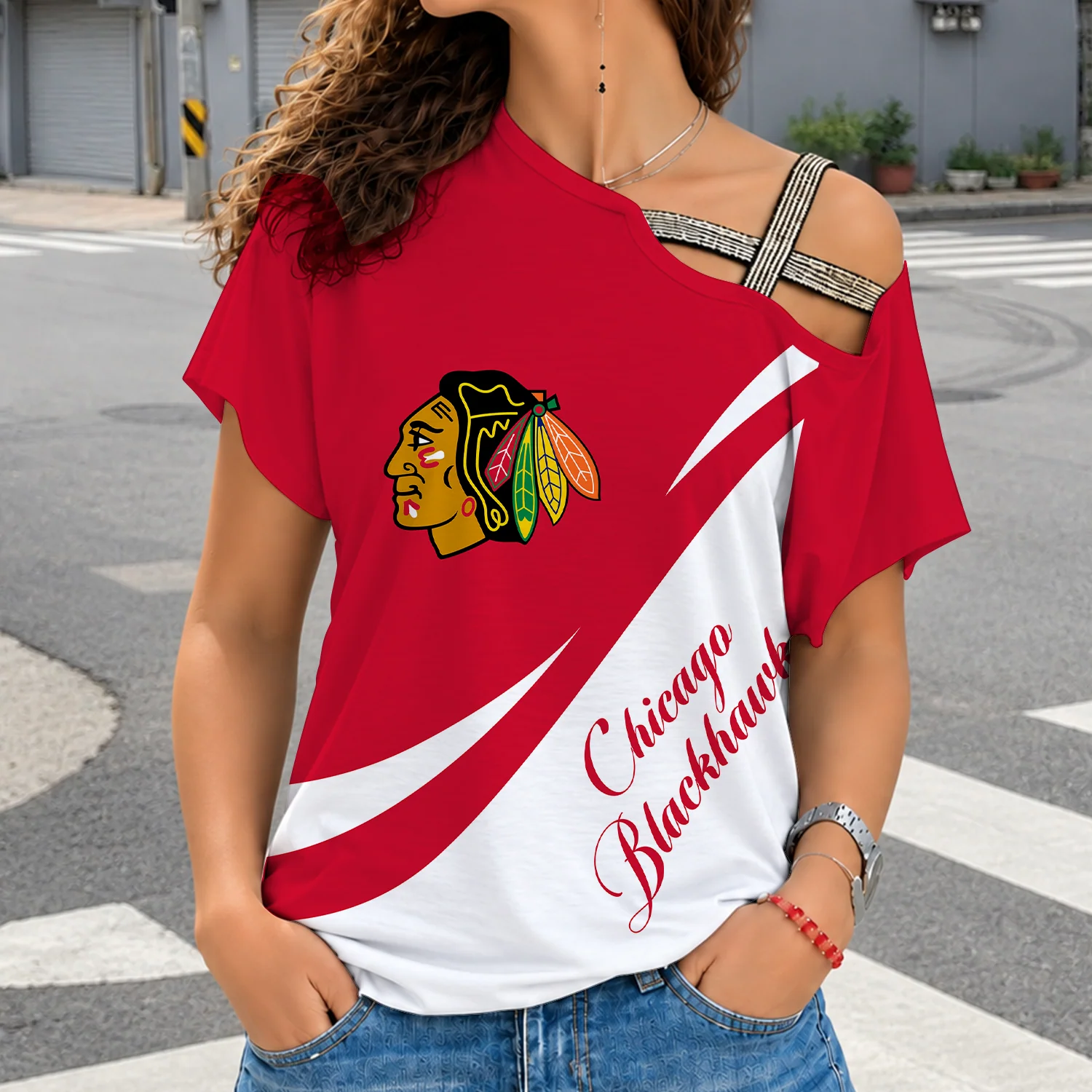 Limited Edition – Customized NHL Chicago Khakihawks Shoulder Shirt