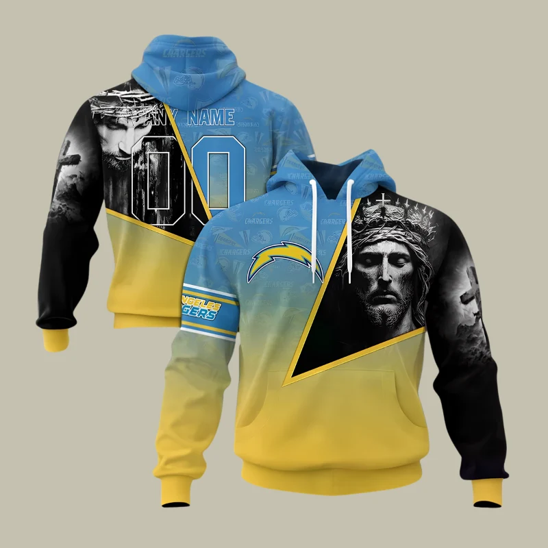 Limited Edition – Customized NFL Los Angeles Chargers God’s Blessing T-Shirt, Hoodie & Zip Hoodie
