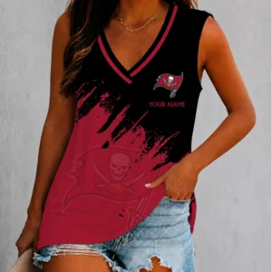 Limited Edition – Customized NFL Tampa Bay Buccaneers Women’s V-Neck Tank Top