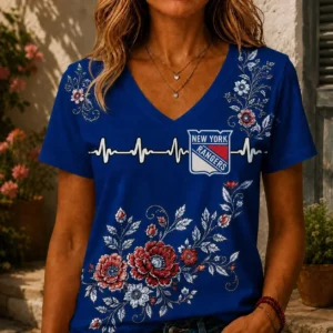 Limited Edition – Customized NHL New York Rangers V-Neck Female Shirt