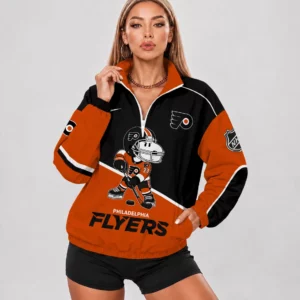 Limited Edition – Customized NHL Philadelphia Flyers V-Neck Zipper Sweatshirt Jacket