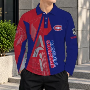 Limited Edition – Customized NHL Montreal Canadiens Men Long Sleeve Polo