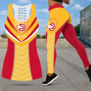 Limited Edition – Customized NBA Atlanta Hawks Leggings & Hollow Tank Top Set