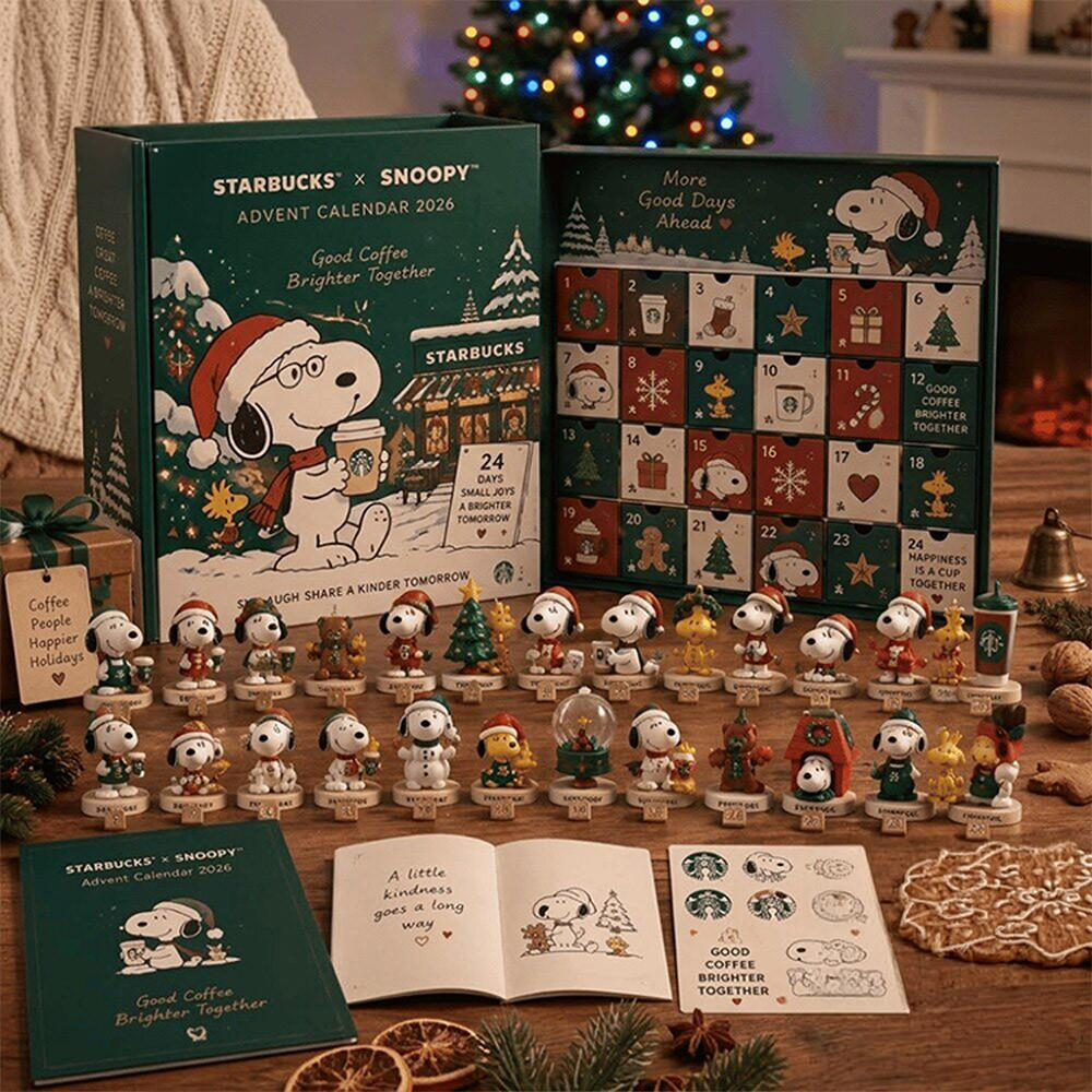 Starbucks x Snoopy Advent Calendar 24 Day Christmas Countdown Starbucks Lover Gift