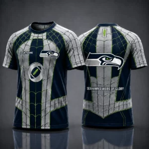 Limited Edition – Customized NFL Seattle Seahawks x Spider Unisex T-Shirt