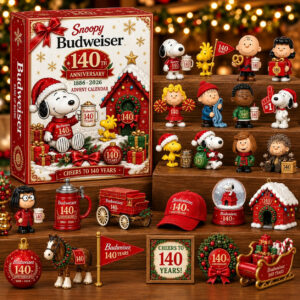 Snoopy x Budweiser 140th Anniversary 1886 2026 Advent Calendar Snoopy Christmas Calendar