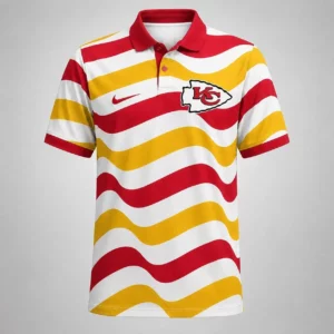 Limited Edition – Customized NFL Kansas City Chiefs Striped Polo Shirt