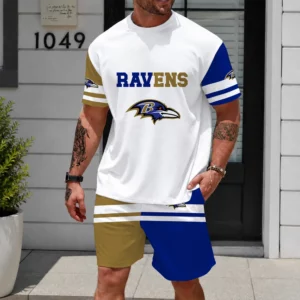 Limited Edition -customized NFL Baltimore Ravens Unisex T-Shirt & Shorts Set