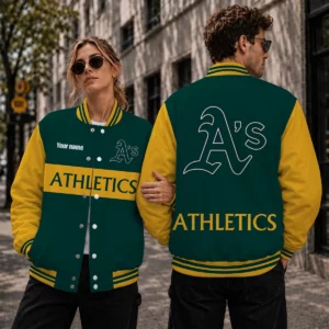 Limited Edition – Customized MLB Oakland Athletics Satin Varsity & Baseball Jacket