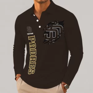Limited Edition – Customized MLB San Diego Padres Men’s Long Sleeve Polo