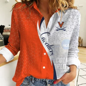 Limited Edition – Customized NCAA Virginia Cavaliers Women Casual Shirt For Fan