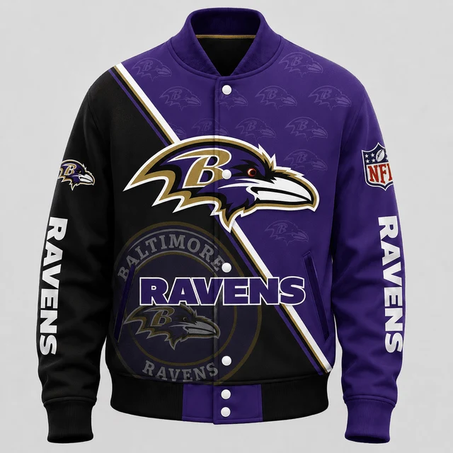 Limited Edition – Customized NFL Baltimore Ravens Satin Varsity & Baseball Jacket