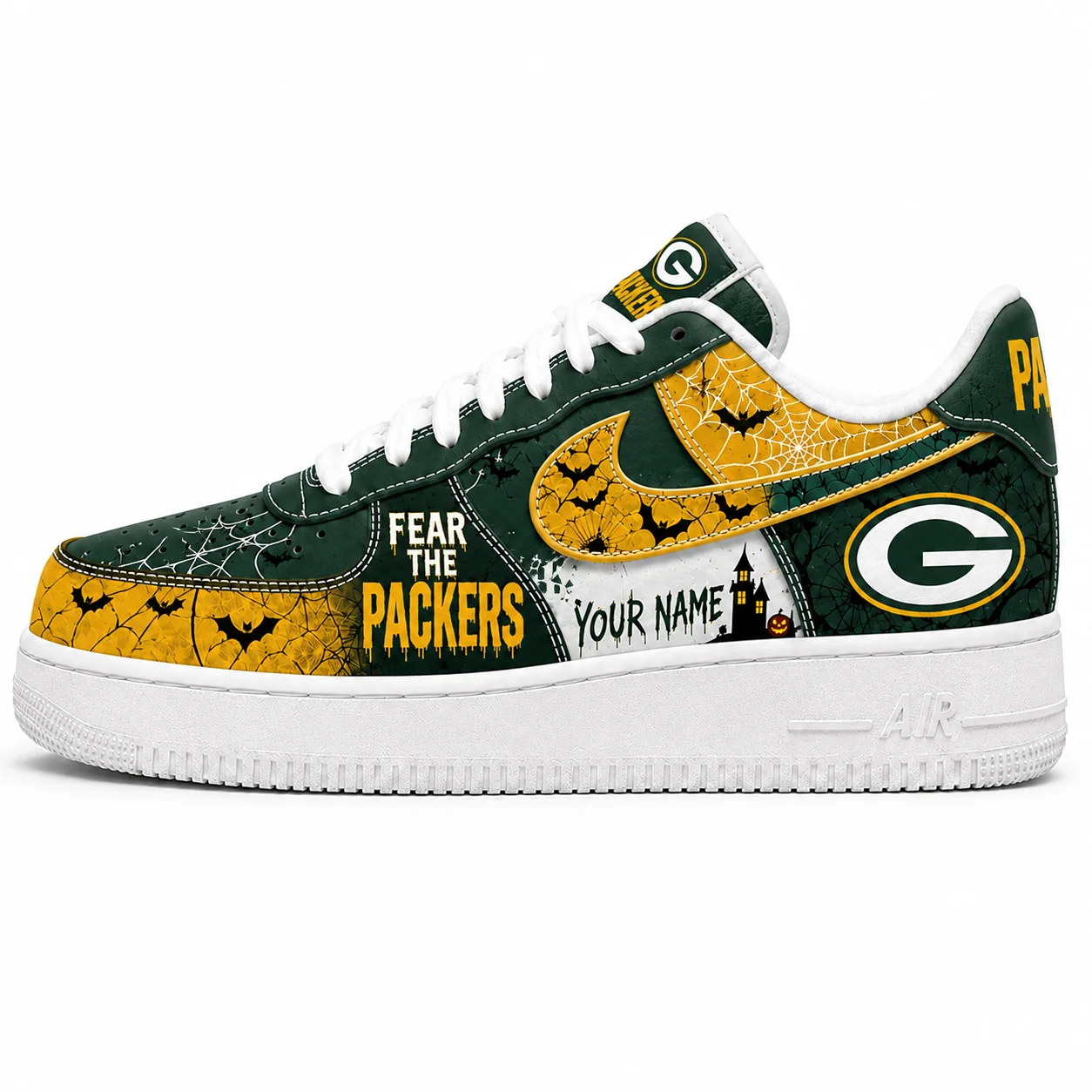 Limited Edition – Customized NFL Green Bay Packers Halloween Air force 1 Shoes - Image 2