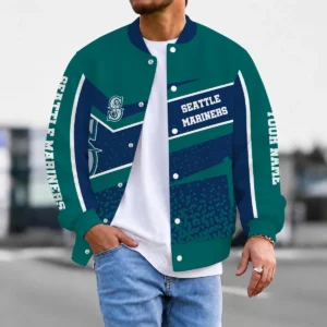 Limited Edition – Customized MLB Seattle Mariners Satin Varsity & Baseball Jacket