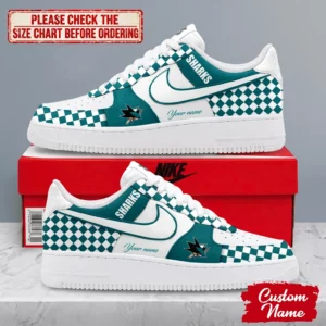 Limited Edition – Customized NHL San Jose Sharks Af1 Shoes