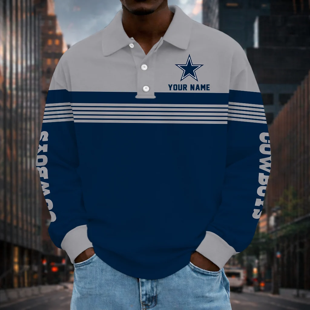 Limited Edition – Customized NFL Dallas Cowboys Long Sleeve Polo Shirt