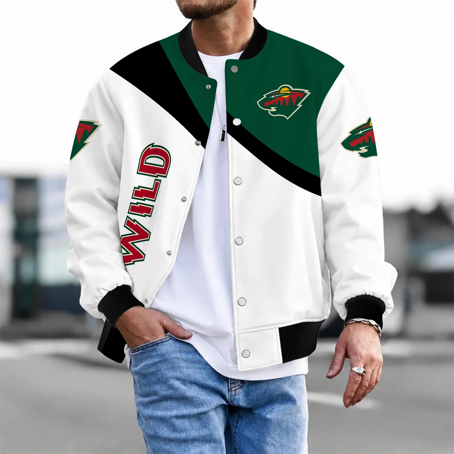 Limited Edition – Customized NHL Minnesota Wild Satin Varsity Jacket & Baseball Jacket