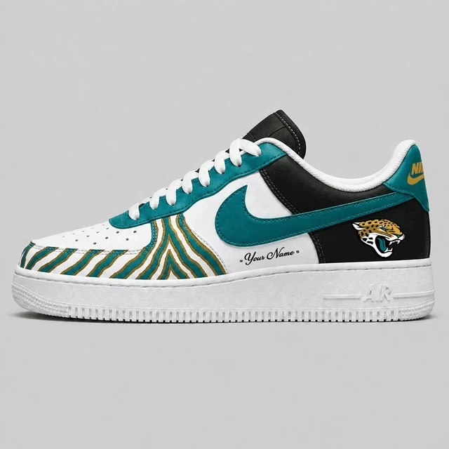 Limited Edition – Customized NFL Jacksonville Jaguars Af1 Shoes